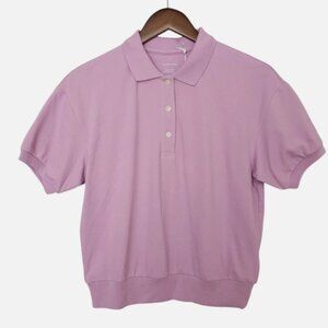NWT EVERLANE Organic Cotton Oversized Polo Big Mauve Size XS